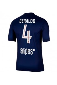 Fotbalové Dres Paris Saint-Germain Lucas Beraldo #4 Domácí Oblečení 2025-26 Krátký Rukáv